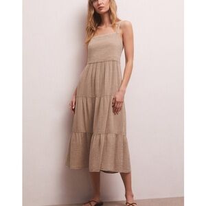 Z Supply Analise Gauze Midi Dress - Dune, Size S
